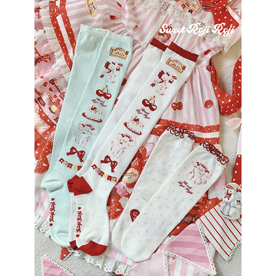 roji原创狗狗便利店纯棉Lolita袜