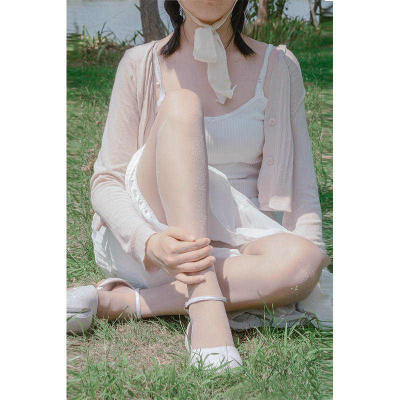 roji仙女袜日系lolita女超薄灰色夏季亮光丝袜防勾丝jk辣妹美腿袜