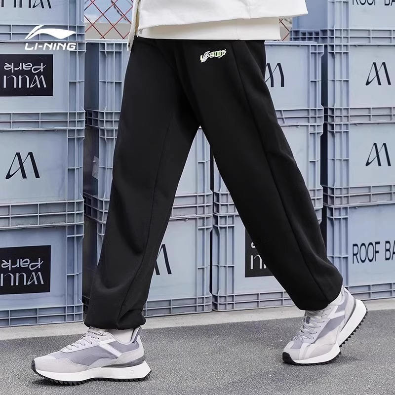 李宁卫裤男休闲束脚针织运动长裤