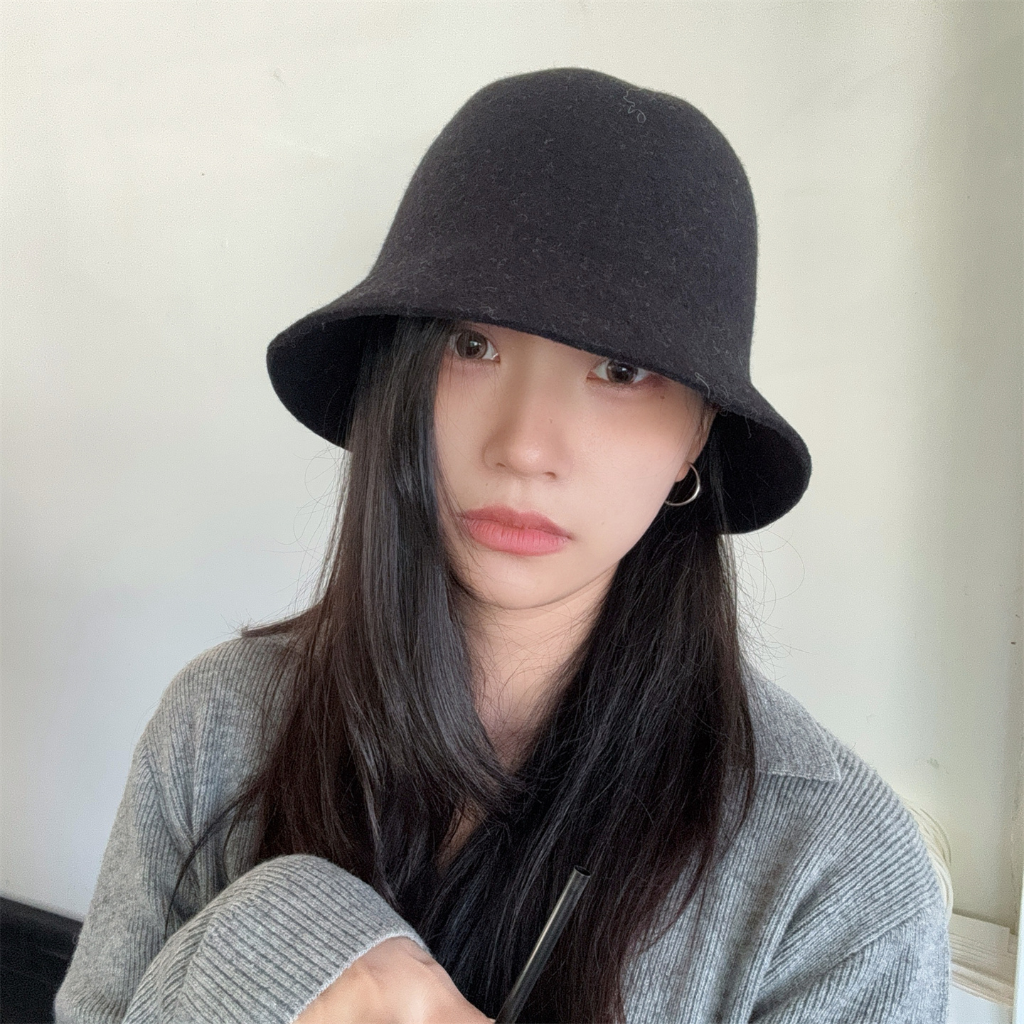 100%羊毛呢高品质渔夫帽