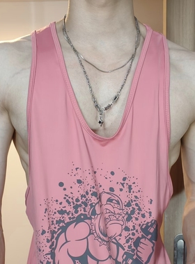 男生项链体育生1S双层闪钻项链肌肉男0M网红choker型男颈环锁骨链