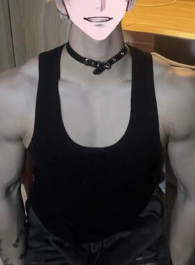 男生项圈体育生1S颈环健身教练肌肉猛男0M臂环网红choker项链颈带