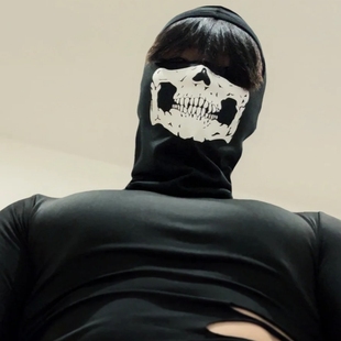 男生面罩体育生1S骷髅头套肌肉男模健身骑行防风防晒面罩围脖脖套