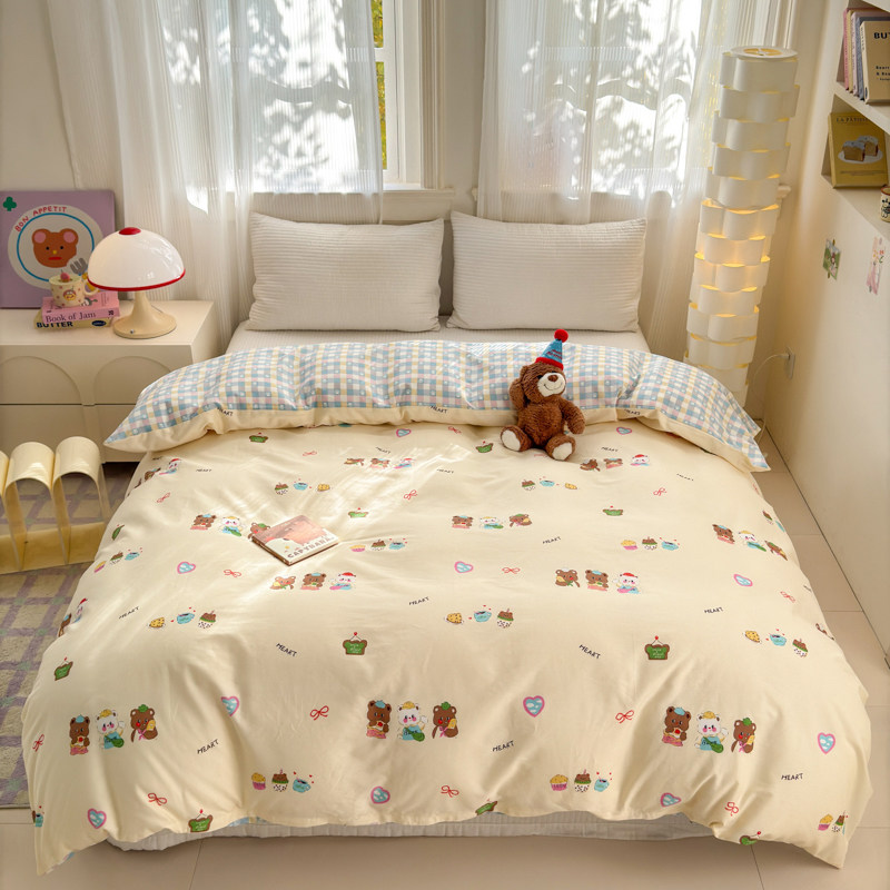 纯棉斜纹被单可爱儿童卡通单品被套全棉单件被罩2米学生1.5米1.8m