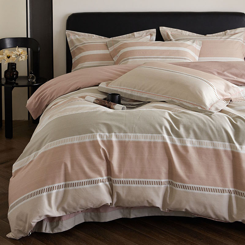 全棉斜纹现代简约男士四件套