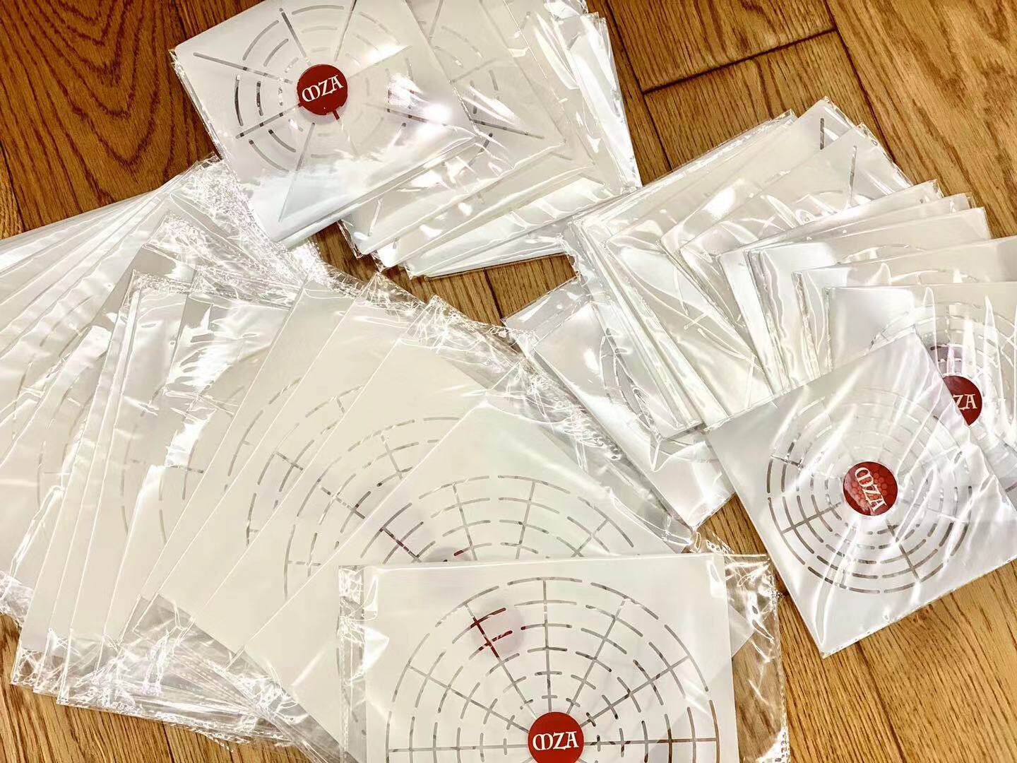 MZA MANDALAZEN 웨이브 도트 페인트 금형 템플릿 포지셔닝 도구 포지셔닝 시트