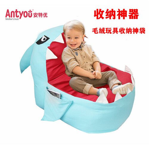 毛绒娃娃收纳 儿童玩偶收纳袋 懒人沙发 卡通收纳神袋 特大收纳凳