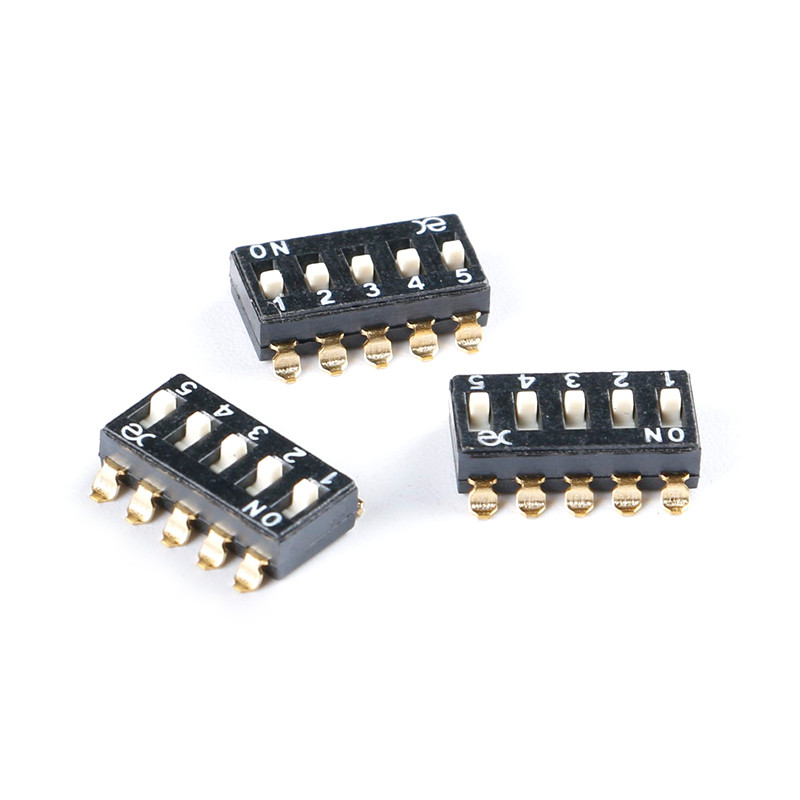 DSIC05LSGET 2.54mm间距5位高推贴片拨码开关/拨动编码开关