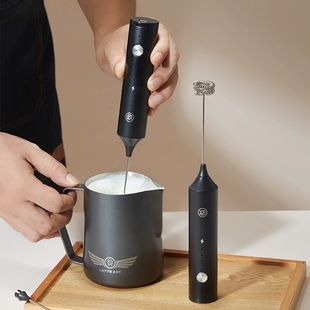 Hero双子咖啡打奶泡器电动奶泡机家用迷你手持牛奶发泡器充电款