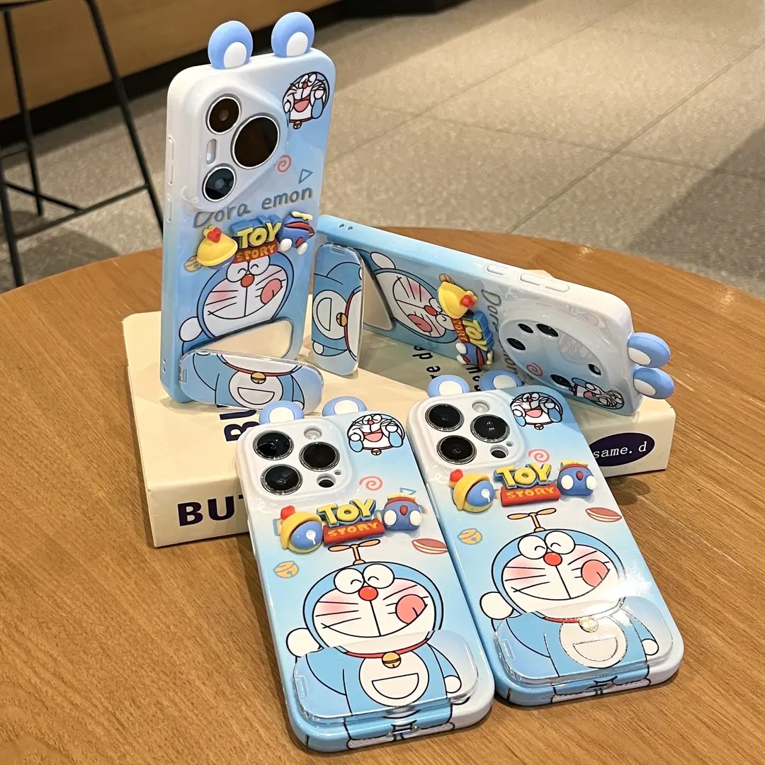 晕染蓝叮当猫菲林壳适用于全型号