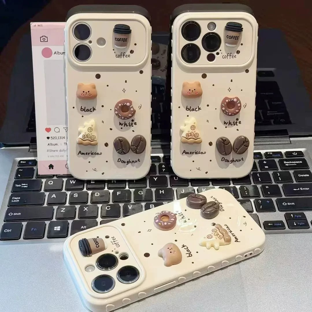 小熊咖啡公仔手机壳适用于多型号