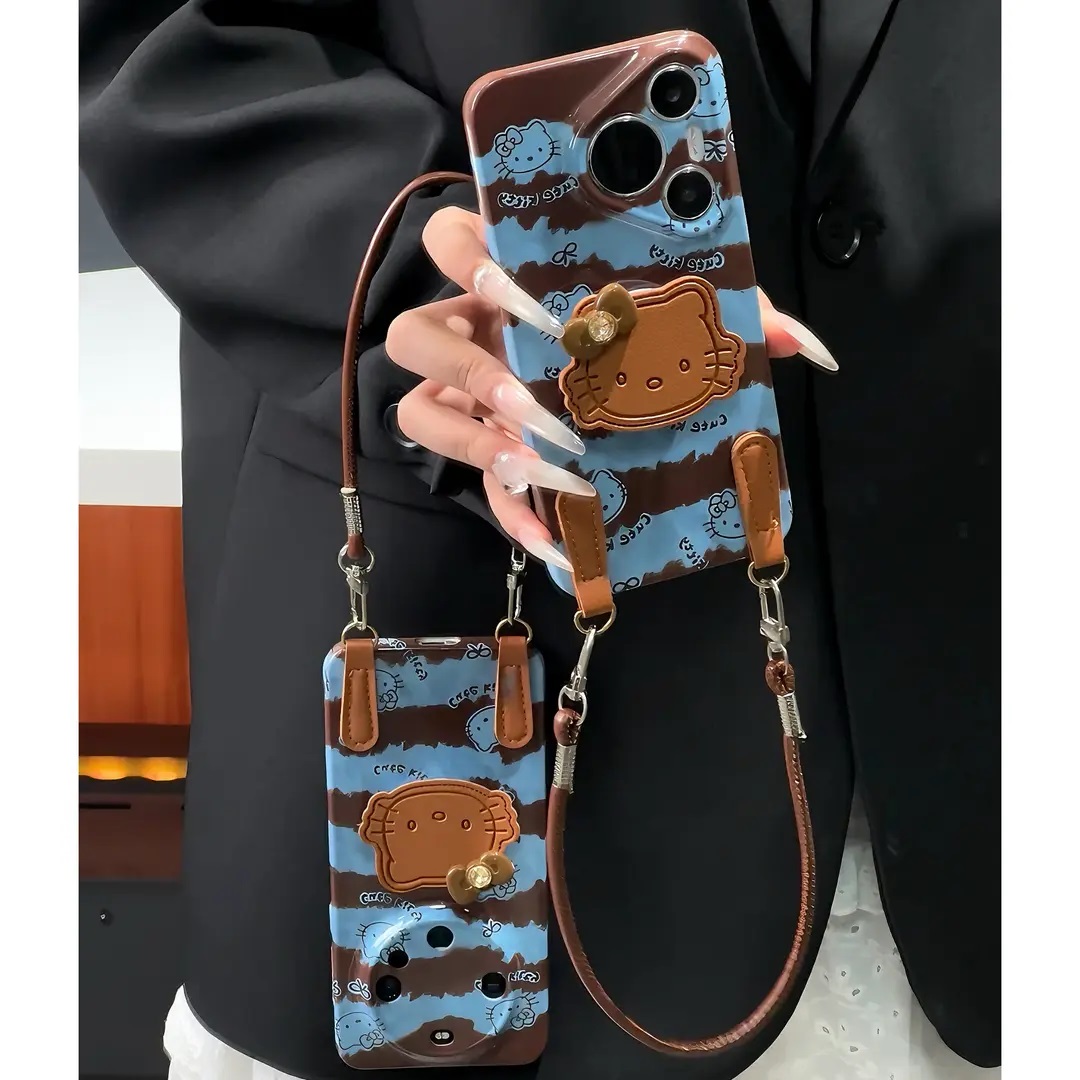 蓝棕条纹KT菲林壳适用于多型号