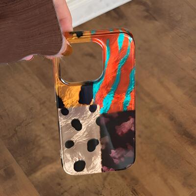 复古豹纹拼接四色适用多型号手机