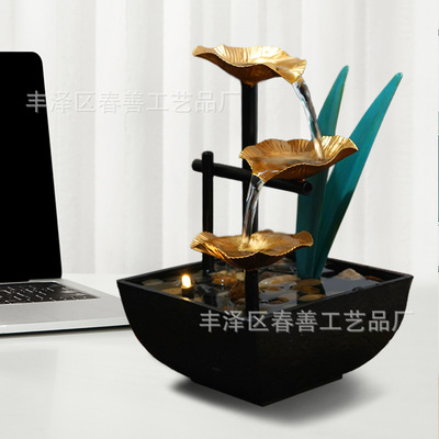 home decor办公室摆件电视购物铁艺流水摆件跨境喷泉风水摆件