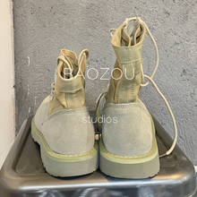 抱走推土机复古百搭情侣中高帮嘻哈工装 男马丁靴女磨砂皮靴 鞋