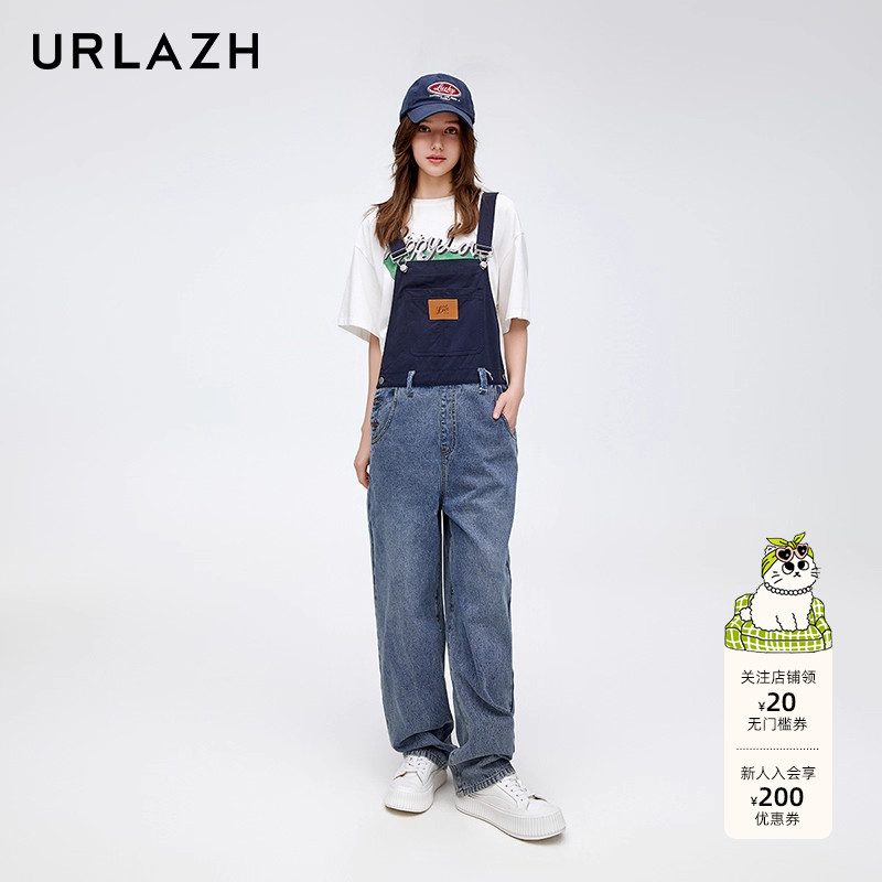 urlazh/有兰减龄相拼背带裤