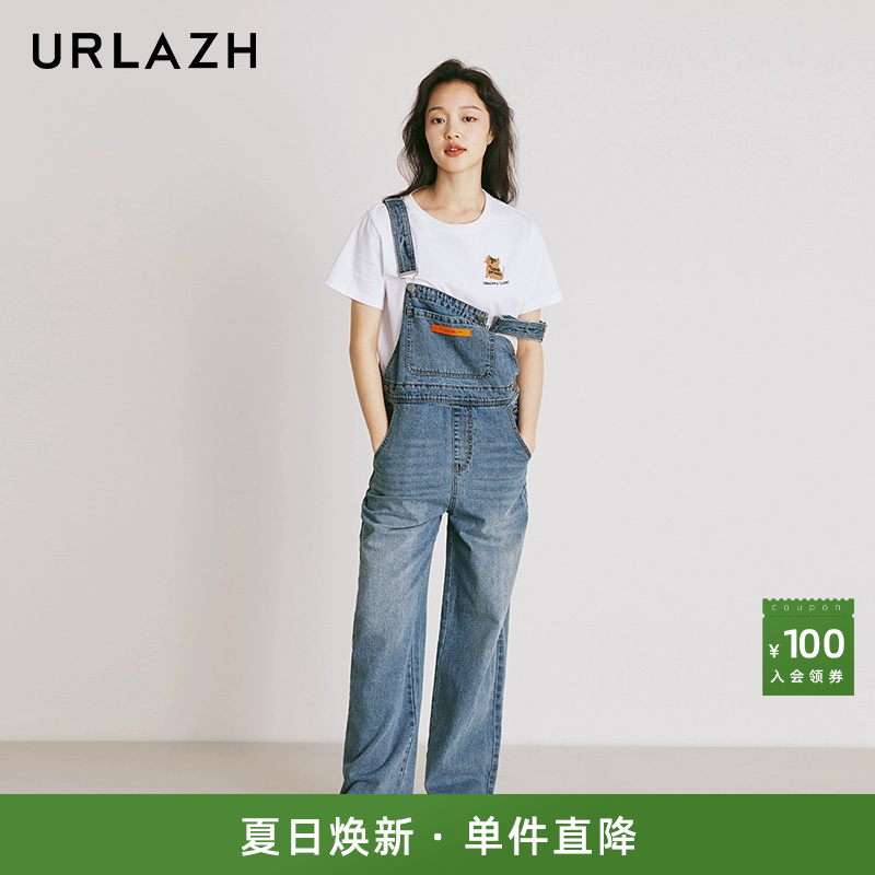 urlazh/有兰阳光牛仔背带裤