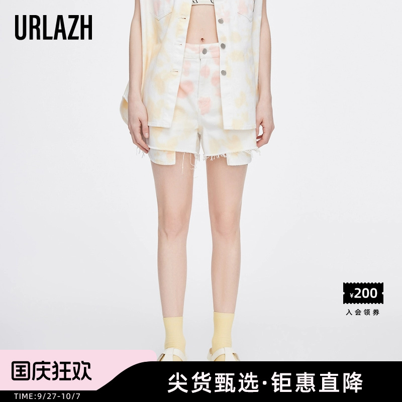 URLAZH/有兰时尚休闲牛仔短裤