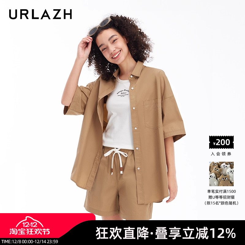 有兰日系纯棉短袖衬衫女