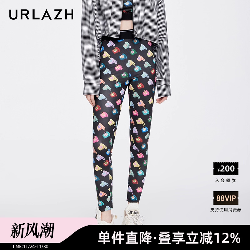 有兰夏季复古高腰打底裤