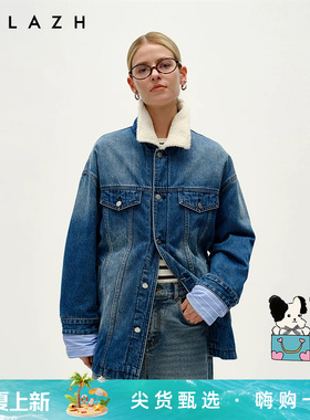 【90%鹅绒】URLAZH有兰冬季新款休闲时尚宽松假两件牛仔羽绒服女
