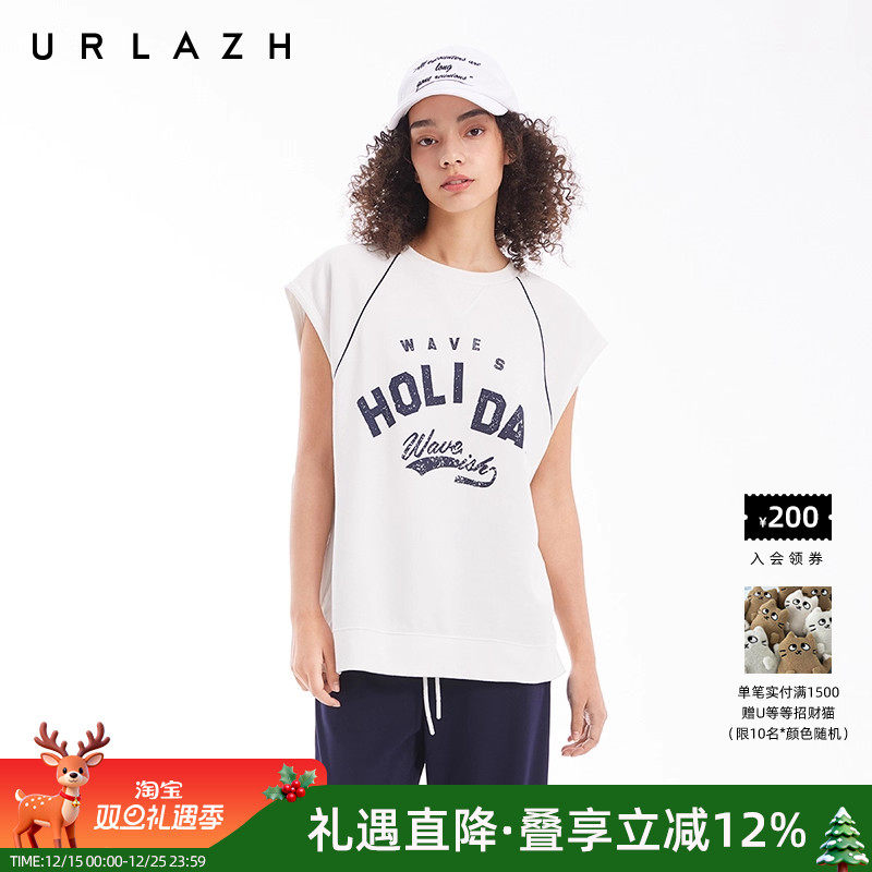 URLAZH有兰轻运动无袖T恤