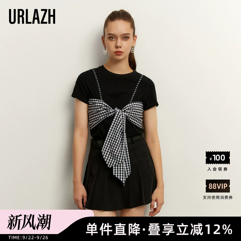 假两件减龄亲肤短袖T恤吊带