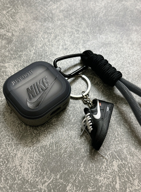 原创nk适用苹果airpodspro2保护套潮牌联名勾子airpods4蓝牙耳机壳半透3代第二代pro三代软硅胶ipods全包防摔