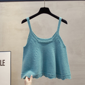 花边针织吊带马甲背心女2025秋冬新款 宽松外穿马夹叠穿毛衣坎肩潮