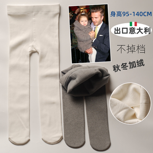 秋冬季儿童连裤袜白色加绒保暖黑色女童打底裤袜长裤中大童连体袜