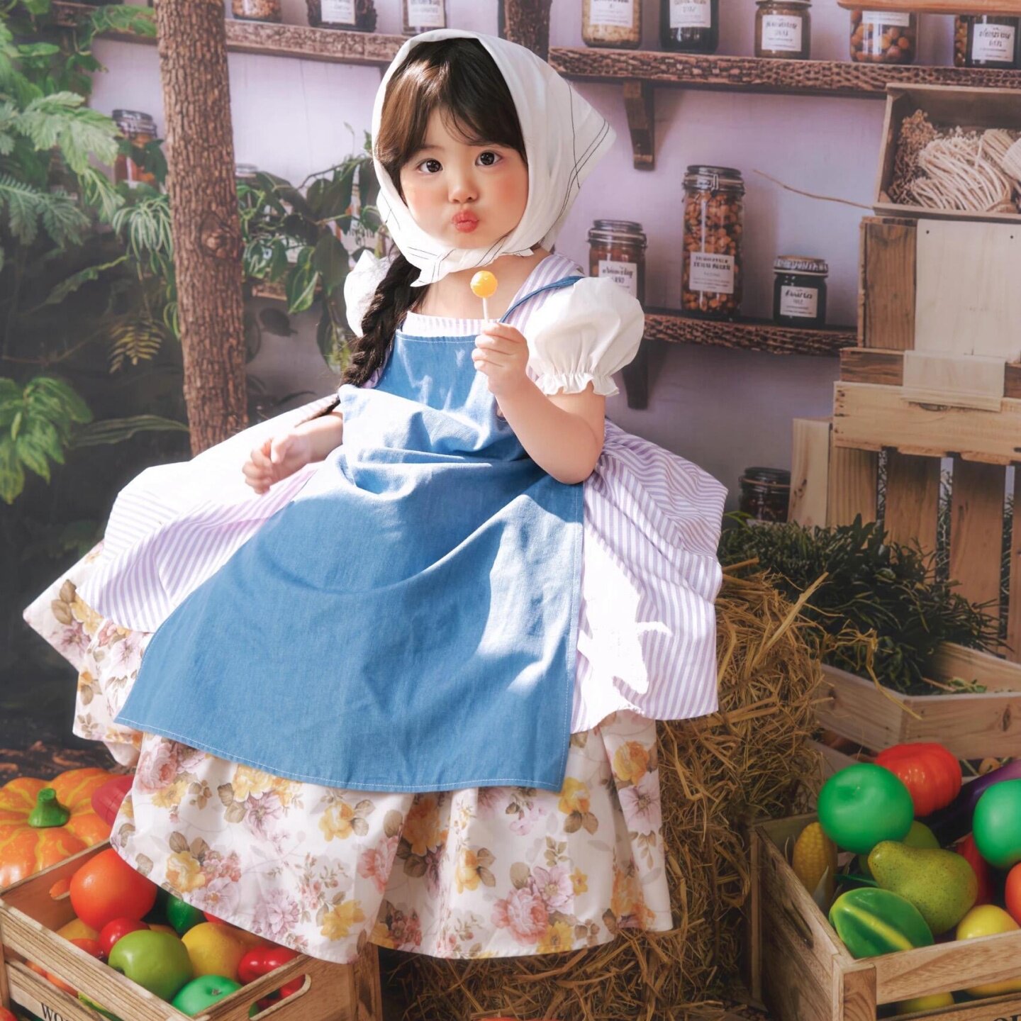 儿童摄影服装新款田园农场主题服