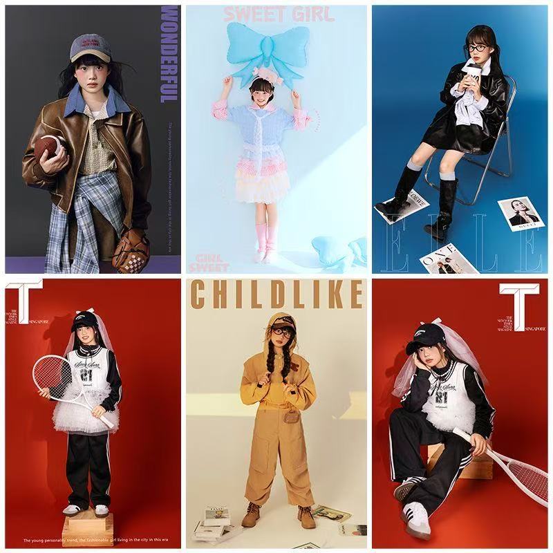 儿童摄影服装女孩大童艺术服装