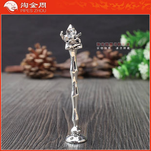 新款 烟斗工具配件 925纯银压棒-镂空式 象神 送擦银布