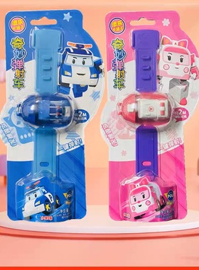 添乐奇妙弹射车手表poli儿童创意玩具变形警车救护车小孩幼礼物