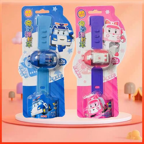 奇妙弹射车手表儿童变形警车