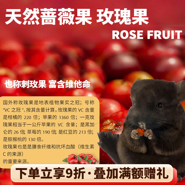 会员有折扣 可搭配主粮 龙猫零食天然野生刺玫果干蔷薇果干^30克