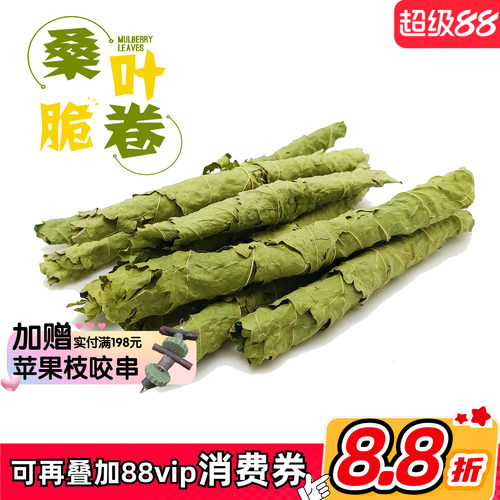 2件包邮 龙猫兔子桑叶卷桑叶片小宠零食草防上火蛋白补充营养*50g