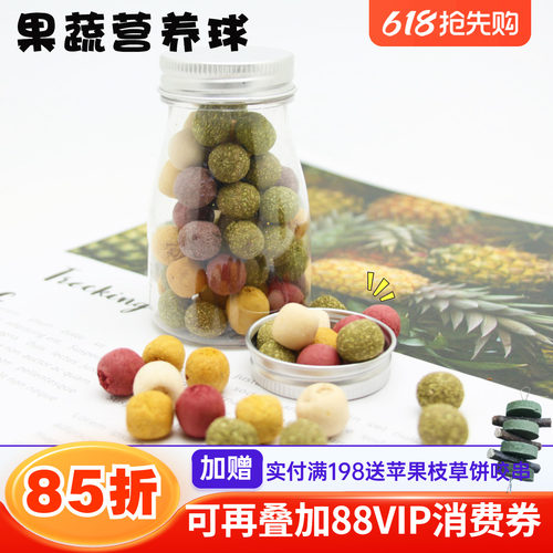会员有折扣 果蔬营养球 龙猫兔兔互动健康磨牙零食*瓶装40g