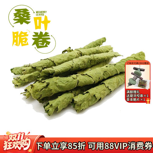 2件包邮 龙猫兔子桑叶卷桑叶片小宠零食草防上火蛋白补充营养*50g