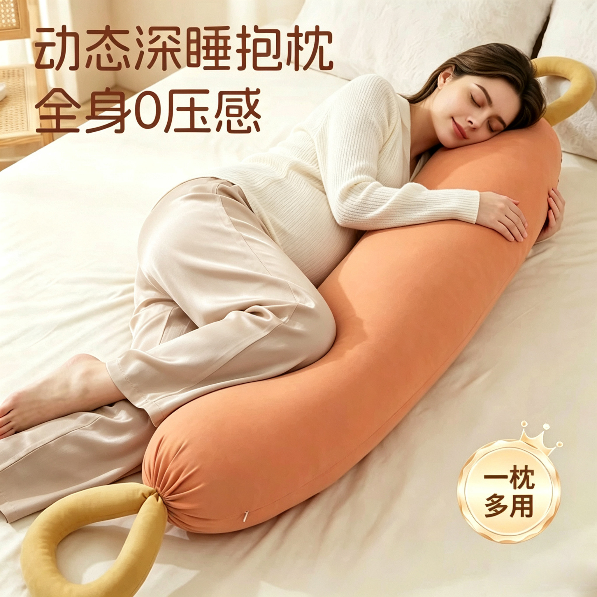 Sunbuddy孕妇枕长条护腰托腹夹腿