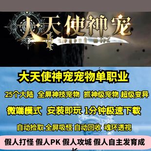 热血传奇单机版 GEE大天使神宠宠物单职业25大陆全屏火海领域群怪