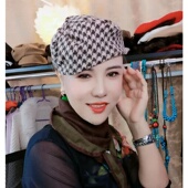 秋冬新款 小贝雷帽遮白发小半帽发箍欧美小礼帽复古韩国时尚 发卡女