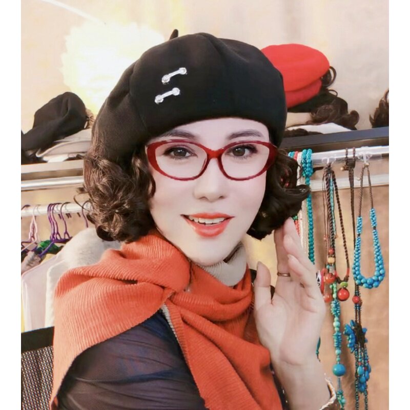 新款假发一体褶皱贝雷帽时尚百搭仿真短假发妈妈帽子网红高级优雅,服饰配件/皮带/帽子/围巾,帽子,淘宝优惠券,粉丝福利购,淘宝优惠卷