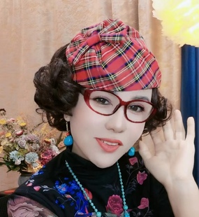 遮白发小贝雷帽女韩国风发饰欧美复古发箍格子小礼帽网红小半帽潮