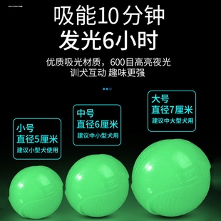 狗狗玩具球弹力耐咬磨牙训犬球夜光发光宠物解闷浮水橡胶互动飞盘