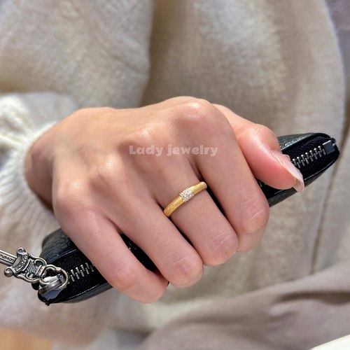 蕾迪「三钻拉丝排戒」s925银戒指