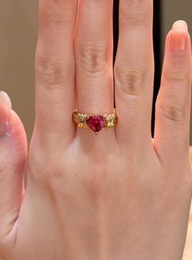 蕾迪高定培育宝鸽血红［一见倾心］1.5克拉意大利工艺戒指