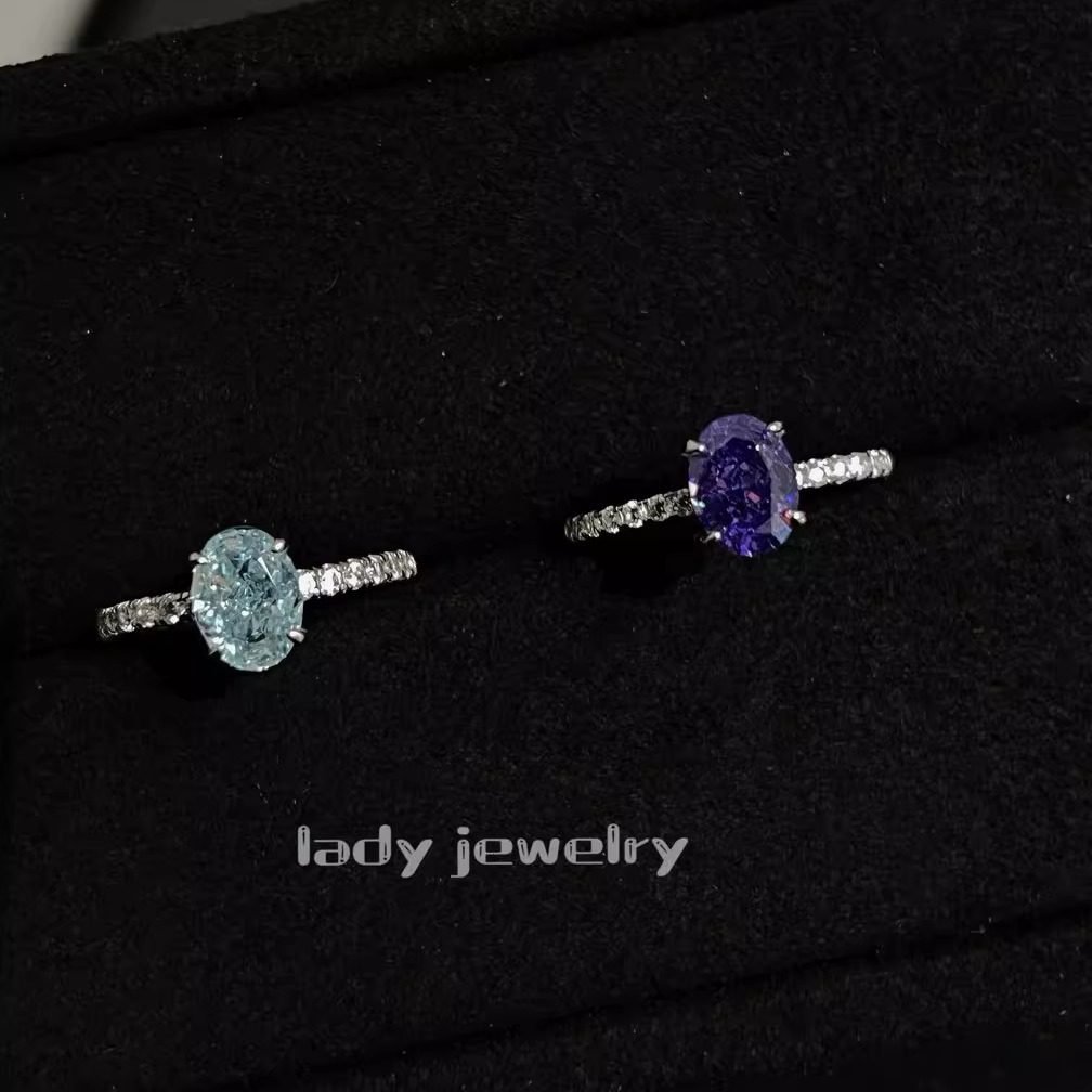 蕾迪高定【冰透小鸽子蛋】6*8规格s925银镀k金1.5克拉戒指,饰品/流行首饰/时尚饰品新,银饰戒指,淘宝优惠券,粉丝福利购,淘宝优惠卷