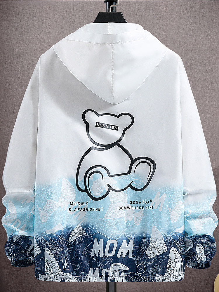 ICE SILK SUNSCREEN CLOTHING MENS SUMMER GRADIENT COLOR LIGHT BREATHABLE FISHING SKIN CLOTHING YOUTH COOL SUNSCREEN CLOTHING JACKET
