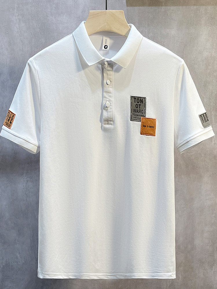 POLO SHIRT SHORT SLEEVE T-SHIRT MENS SUMMER 2024 NEW TREND SHIRT COLLAR HALF SLEEVE BODY SHIRT MENS CASUAL LAPEL TOP